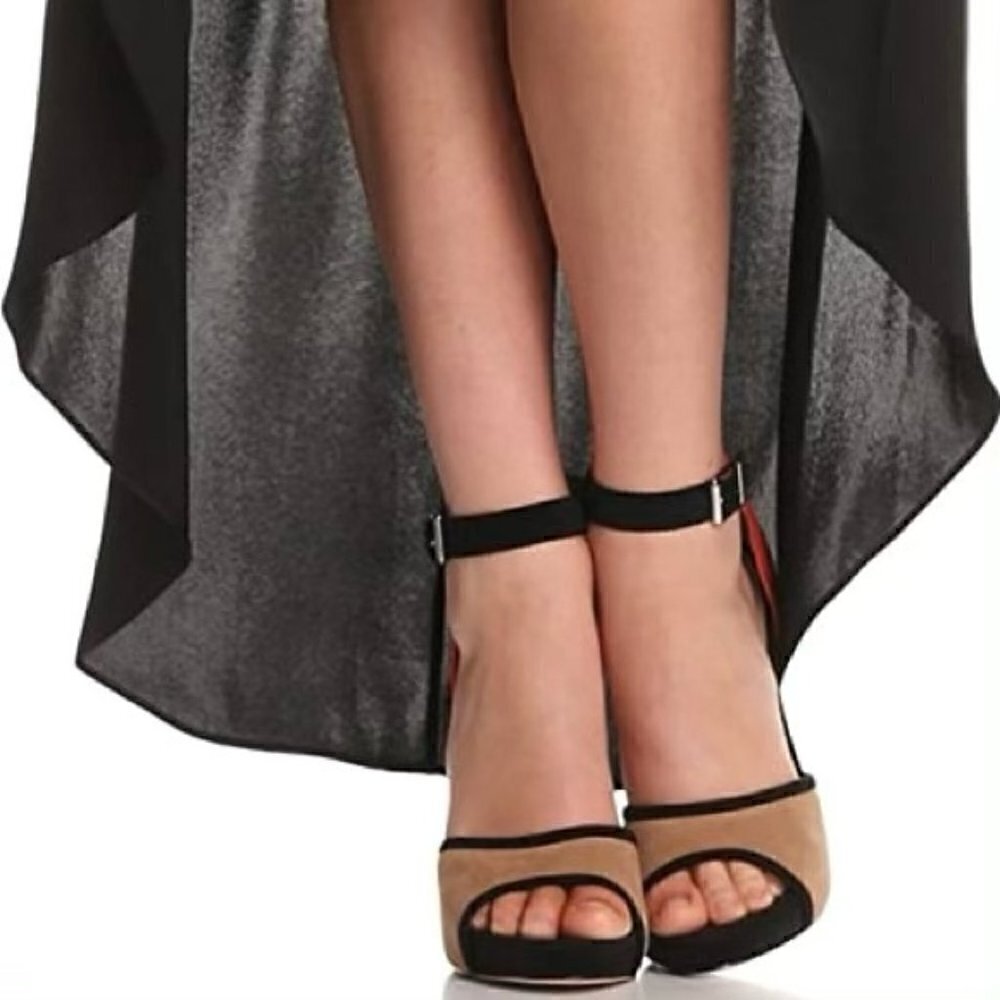 BCBGMaxAzria Tess Black Strapless Bustier High-Low Dress Size 10 - Picture 8 of 10